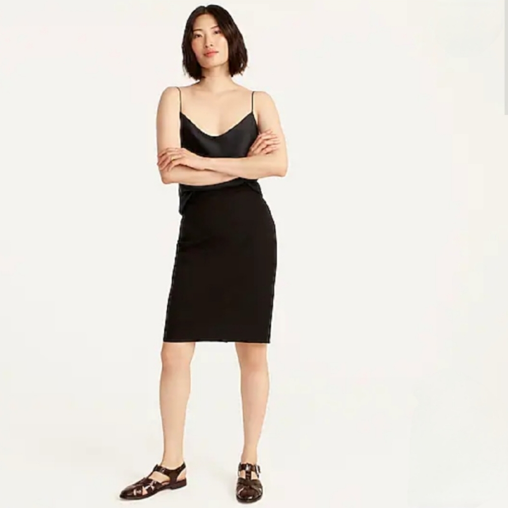 J. Crew Black Pencil Skirt - Classic Tailored Fit